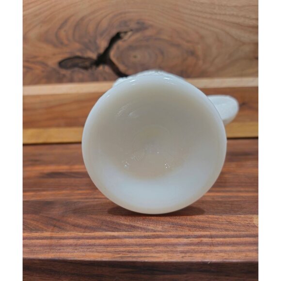 Vintage Westmoreland Thick Milk Glass Pitcher, Harvest Grape Pattern